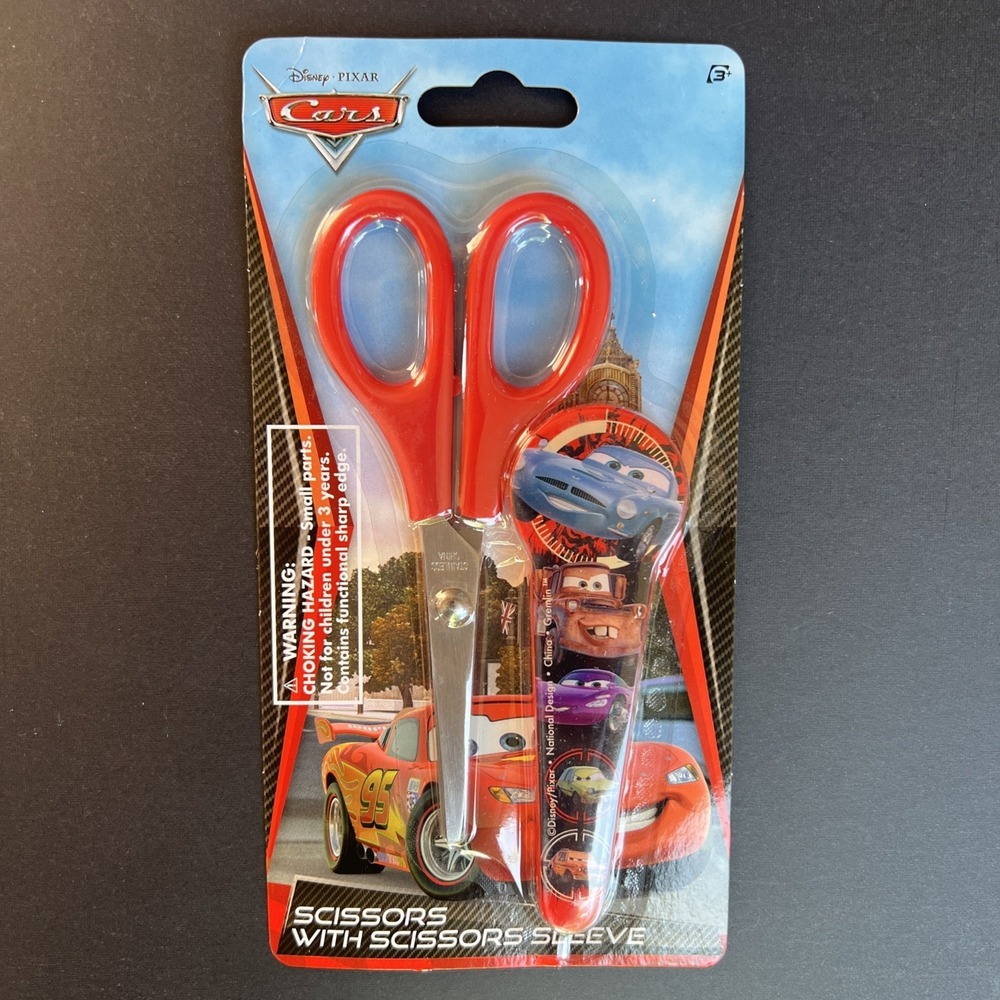 Disney Pixar Cars Kids Scissors w Sleeve Lightning McQueen School Supplies NEW
